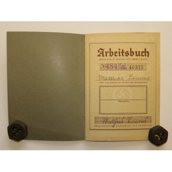 Рабочая книжка 3-й Рейх. Deutsches Reich Arbeitsbuch. Espenlaub militaria